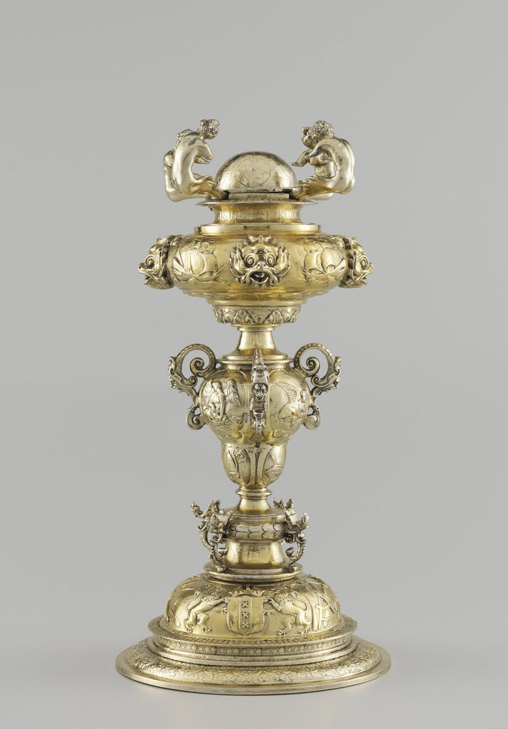 Detail of Two glass holders by Leendert Claesz