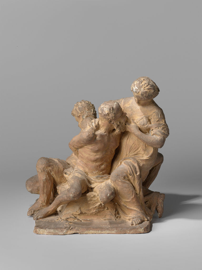 Detail of Caritas Romana group consisting of Cimon and Pero and two fellow inmates by Artus Quellinus I