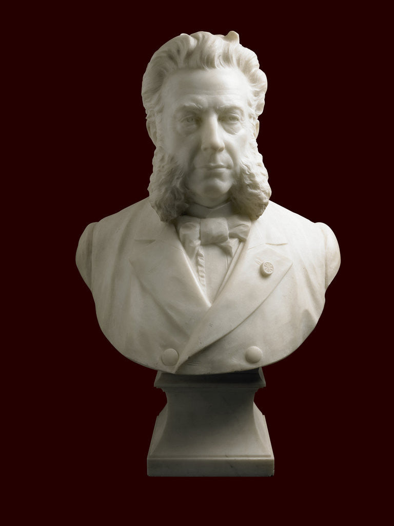 Detail of Bust of Jan Jacob Lodewijk ten Kate, poet by Bart van Hove