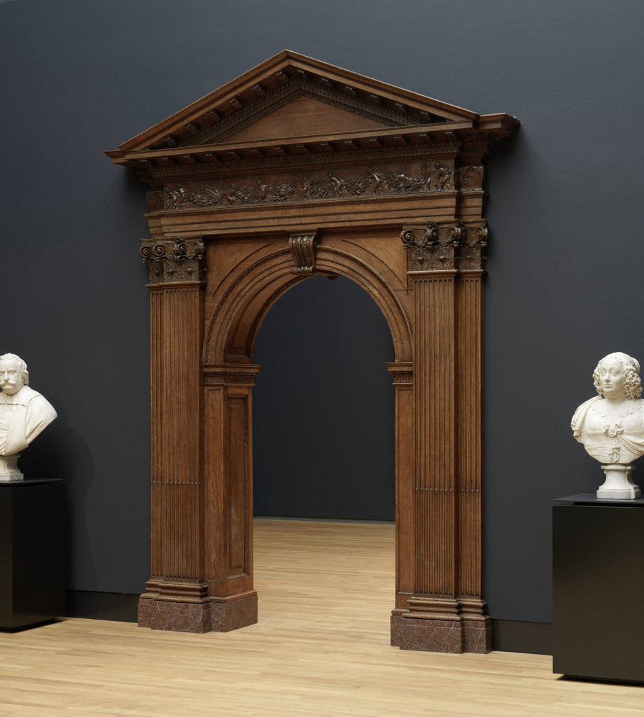 Detail of Portico and pediment from the Huydecoper house by Philips Vinckboons II