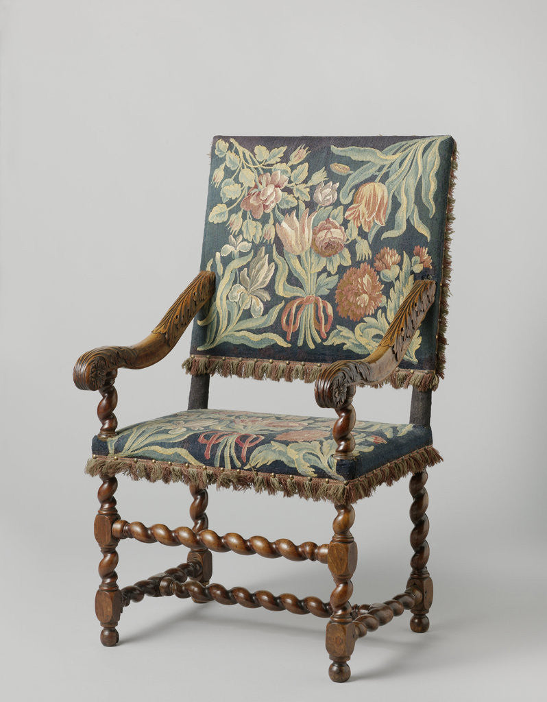Detail of Armchair with tapestry upholstery by Anonymous
