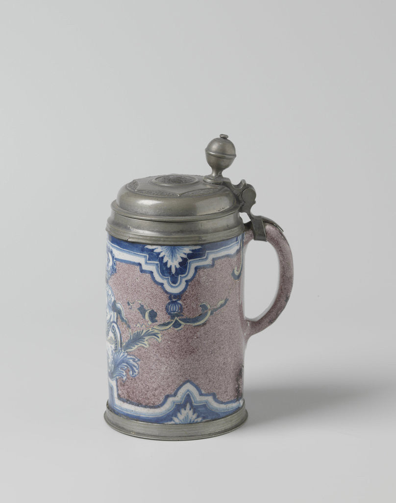 Detail of Beer mug with lid by Anonymous