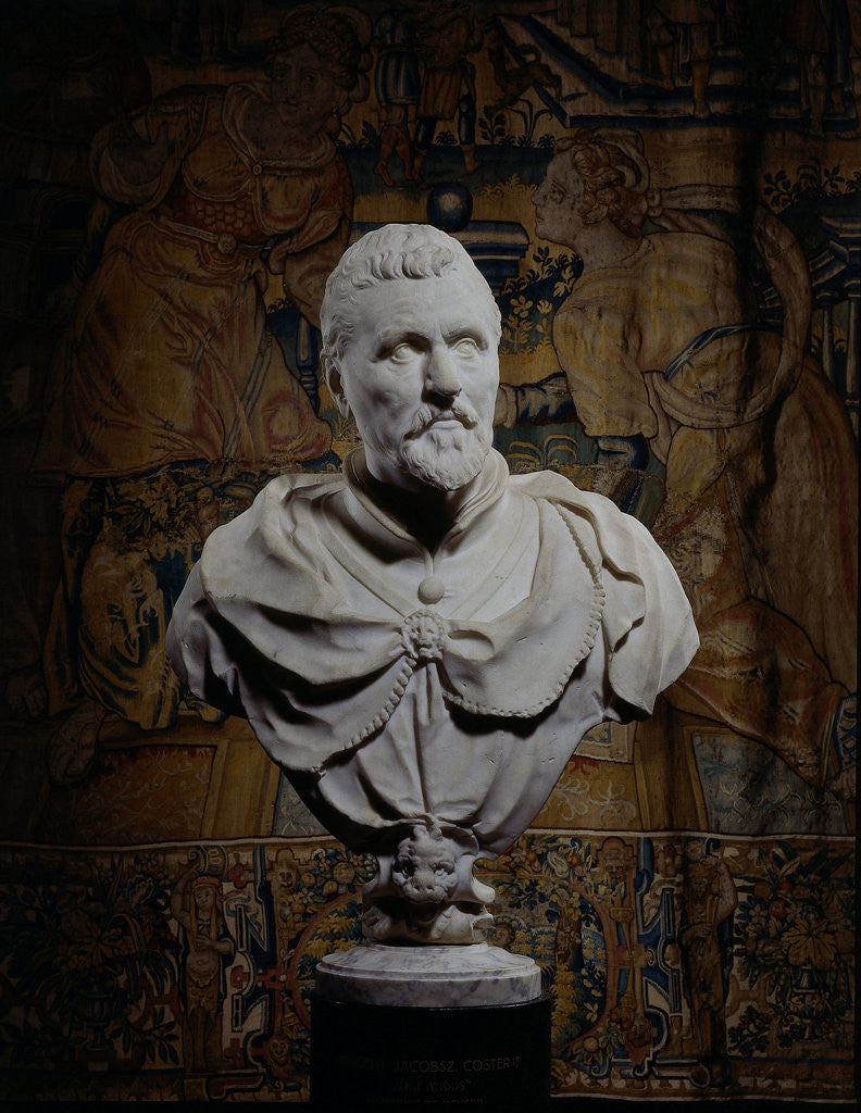 Detail of Bust of a Man, Probably Vincent Coster by Hendrik de Keyser I