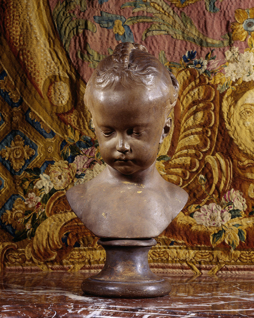 Detail of Girl Portrait by Jacques Francois Joseph Saly