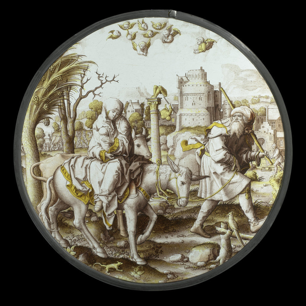 Detail of The Flight into Egypt by Workshop of Dirck Vellert