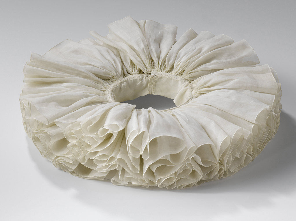 Detail of Irregular wavy ruff of linen batiste by Anonymous