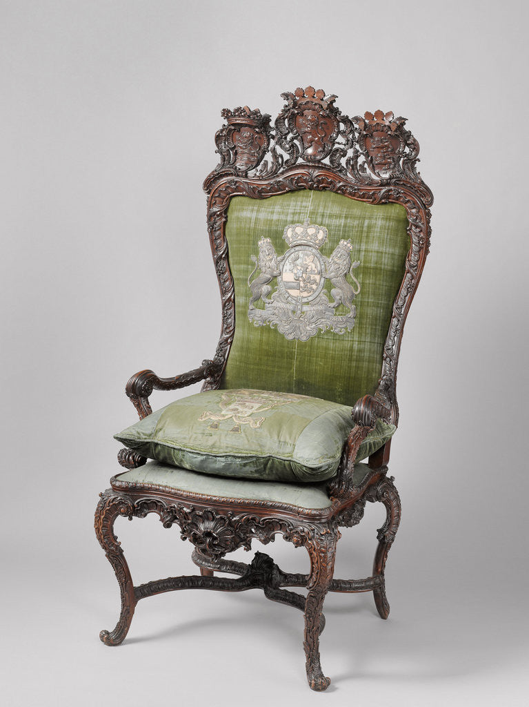 Detail of Stadtholder's chair, Gerrit Hutte by Pieter van Dijck