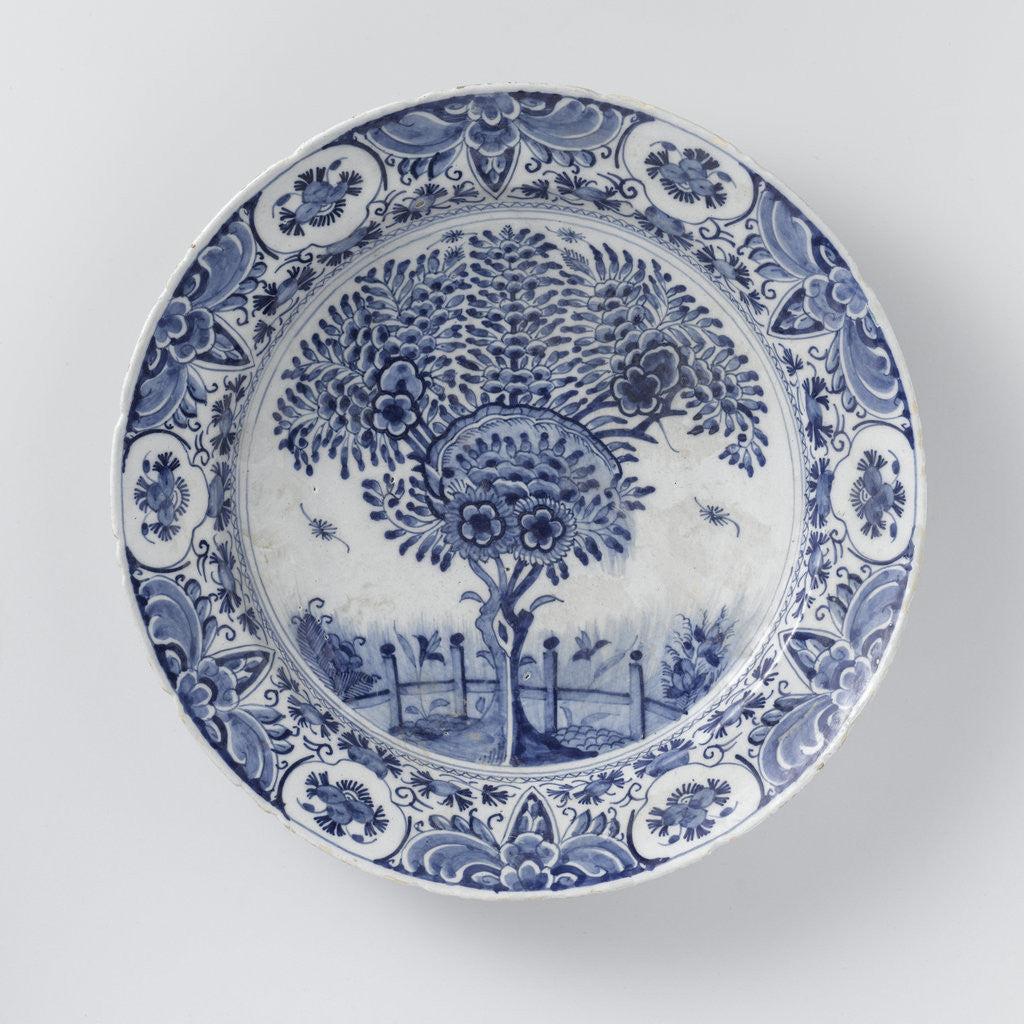 Detail of Dish, De Grieksche A by Jacobus Adriaens Halder