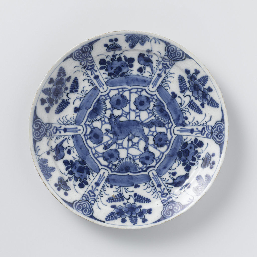 Detail of Blue and white Delft pottery by Anonymous