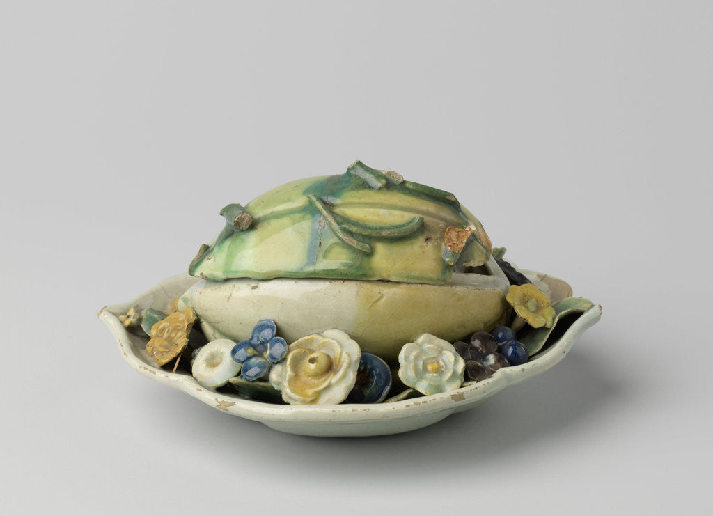 Detail of Butter dish in the shape of a melon, Blankenburg by Arie Blankers