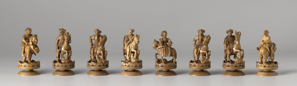 Detail of Chess set by Anonymous