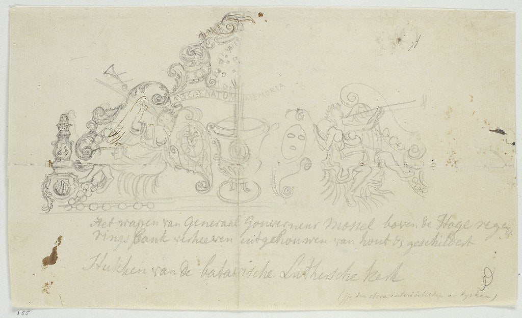 Detail of Decorations in the Lutheran Church in Batavia Jakarta indonesia by Jan Brandes