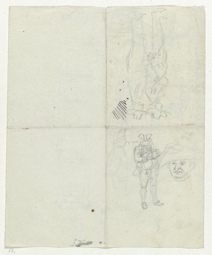 Detail of Mariners and layout of a ship by Jan Brandes