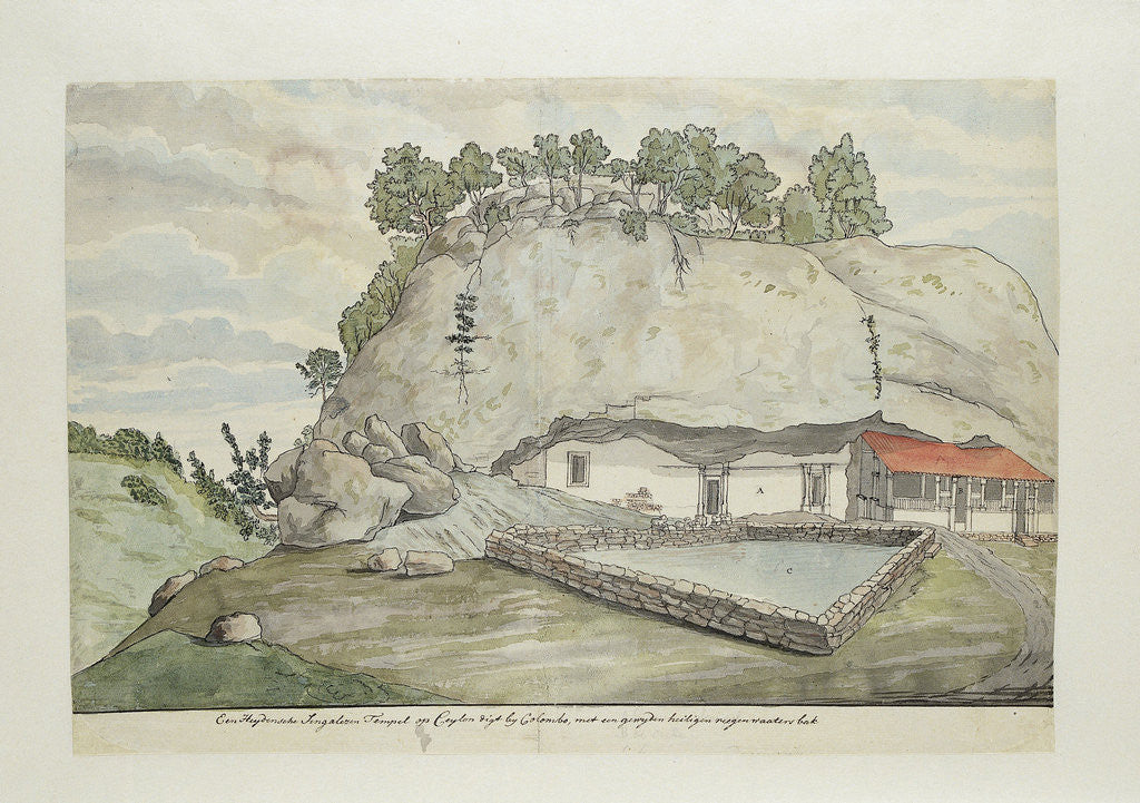 Detail of Sinhalese sanctuary in Ceylon Sri Lanka, Jan Brandes by Anonymous