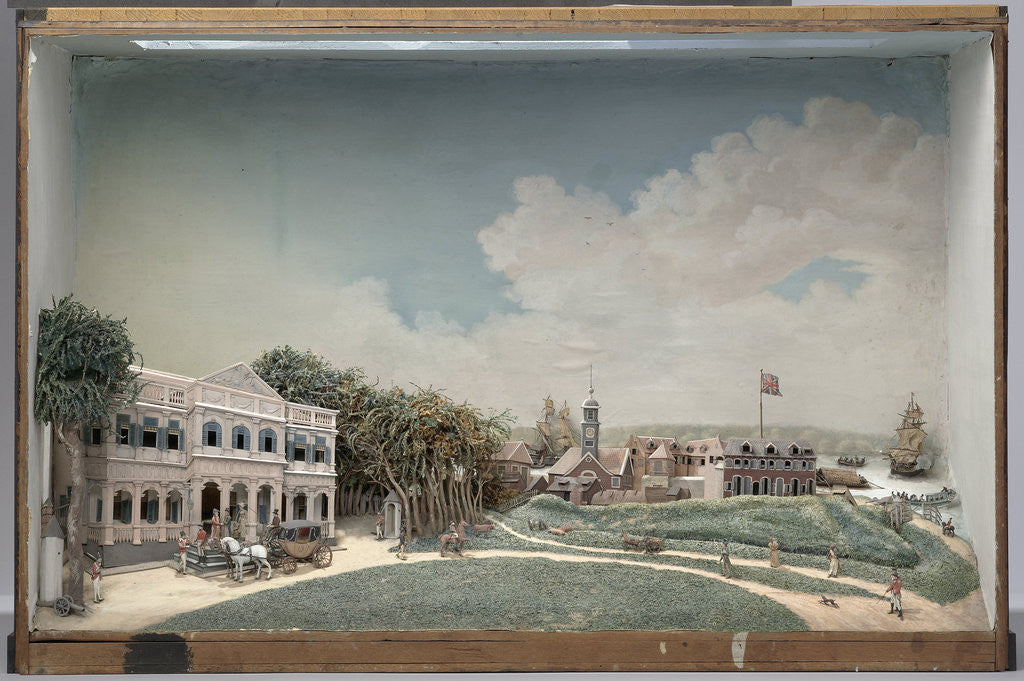 Detail of Diorama of Government Square in Paramaribo Suriname by Gerrit Schouten