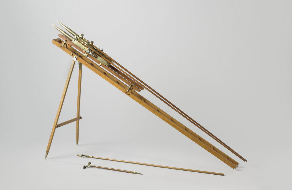 Detail of Model of two Congrevese rockets on launcher, William Congreve by Rijkswerf Rotterdam