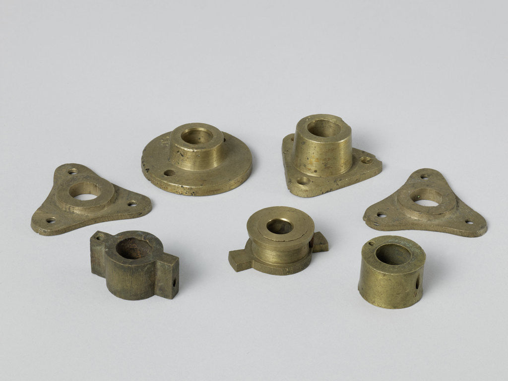 Detail of Seven metal woods for sheaves by Anonymous