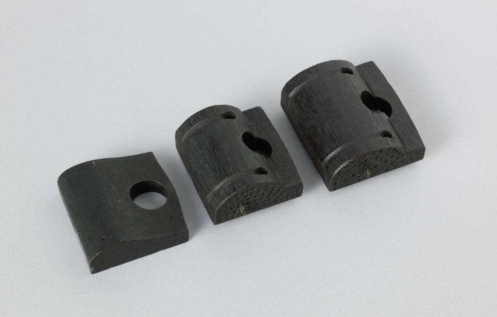 Detail of Fragments of three models of donkey heads by Anonymous