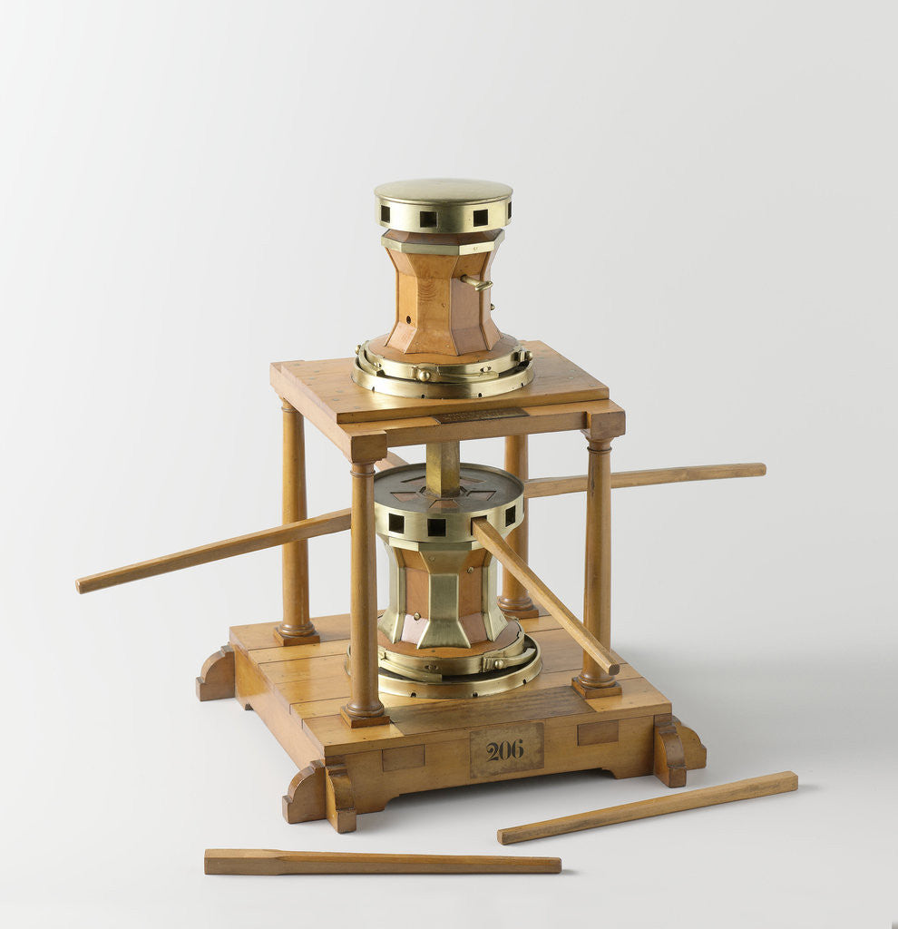 Detail of Model of a double capstan by Rijkswerf Vlissingen
