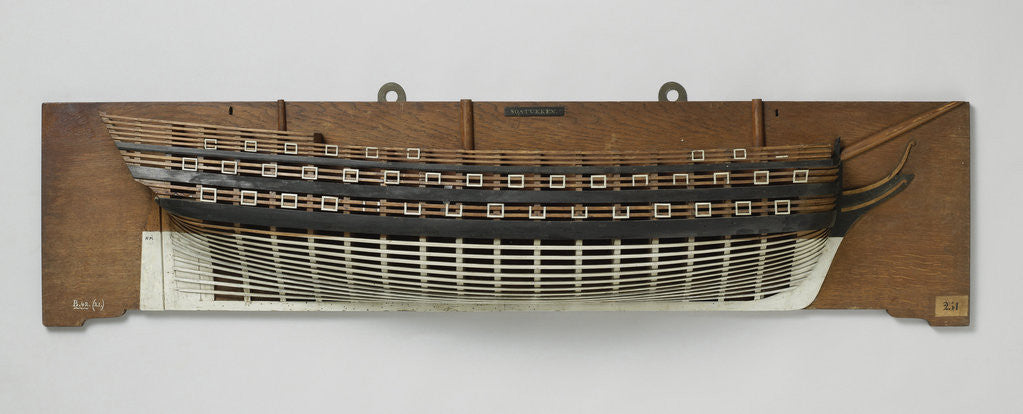 Detail of Half Model of a liner of 80 pieces by Anonymous