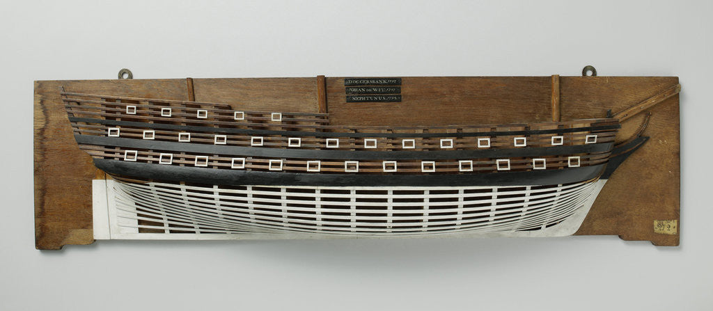 Detail of Half Model of a liner of 68 pieces by Anonymous