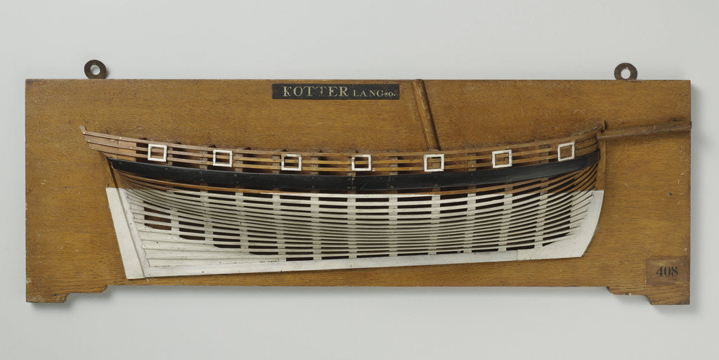 Detail of Half Model of a cutter of 14 pieces by Anonymous