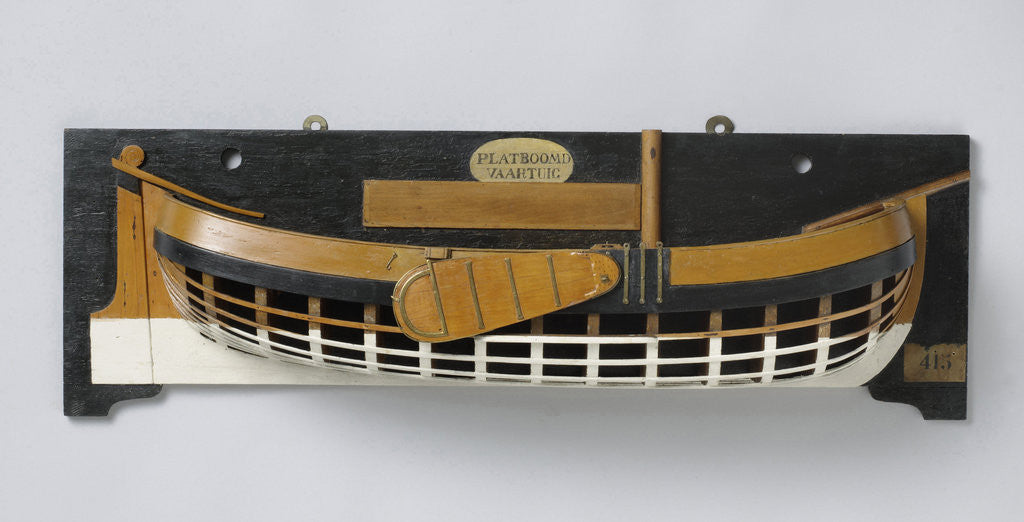 Detail of Half Model of a fork gunboat by Anonymous