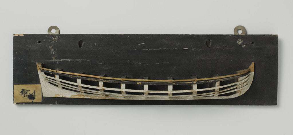 Detail of Half Model of a gig by Anonymous