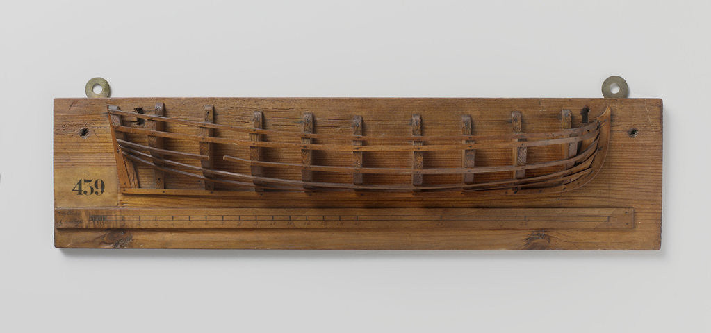 Detail of Half Model of a boat by Anonymous