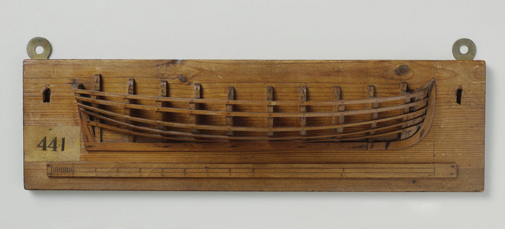 Detail of Half Model of a boat by Anonymous