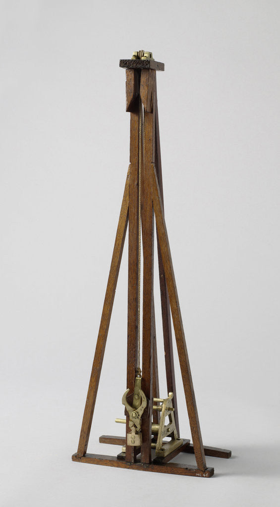 Detail of Model of a pile driver by Anonymous