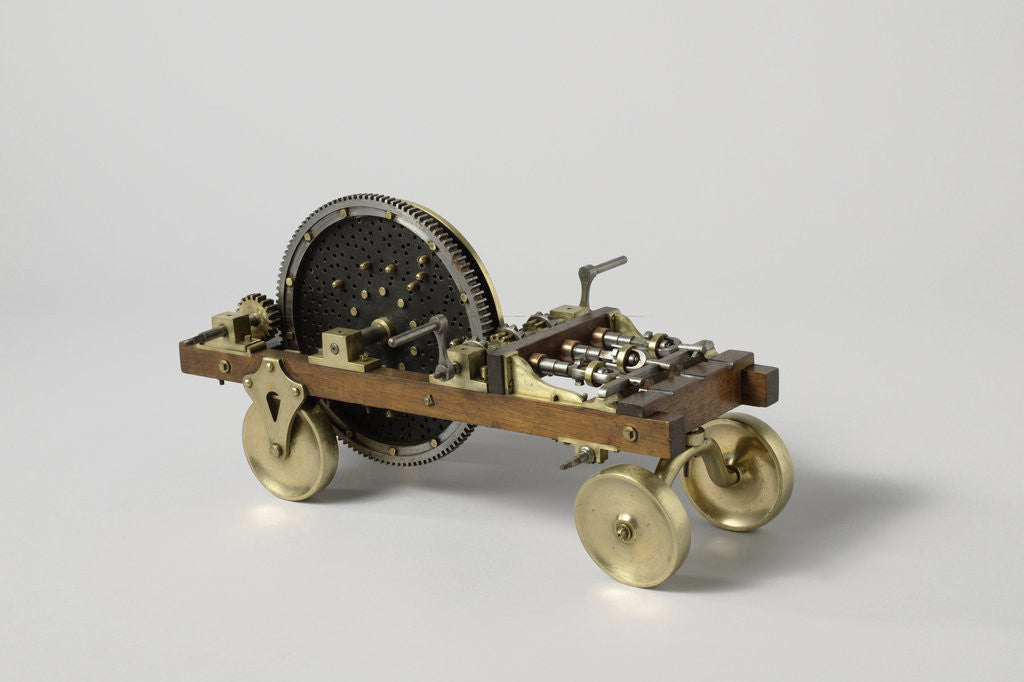 Detail of Model of a cart for rope-making by Anonymous