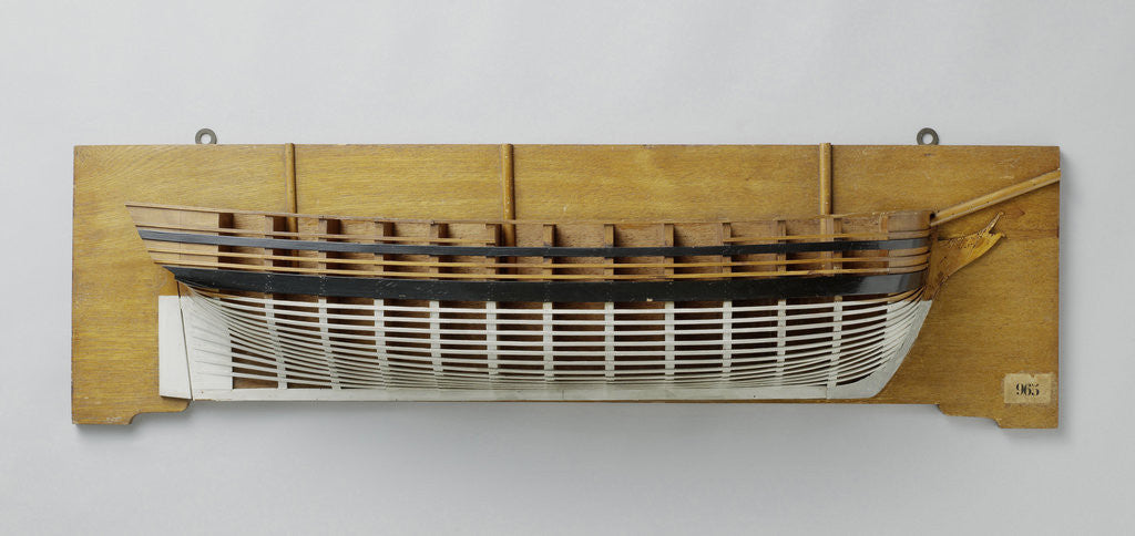 Detail of Half Model of a frigate by H.W. van Hoboken