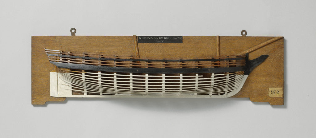 Detail of Half Model of a merchant ship by Anonymous