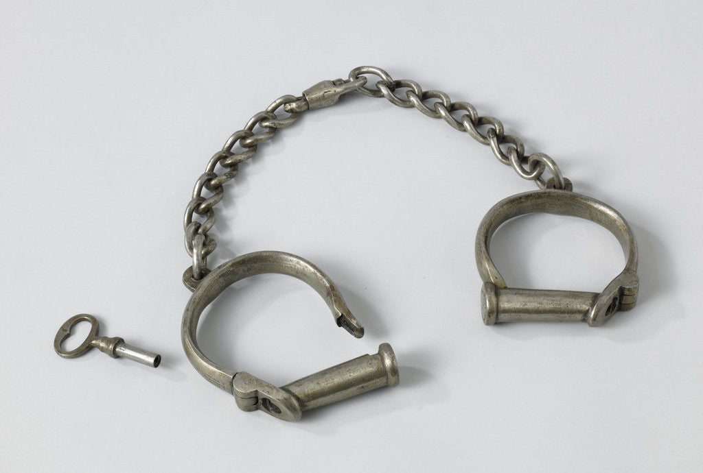 Detail of A pair of leg irons by Frogatt
