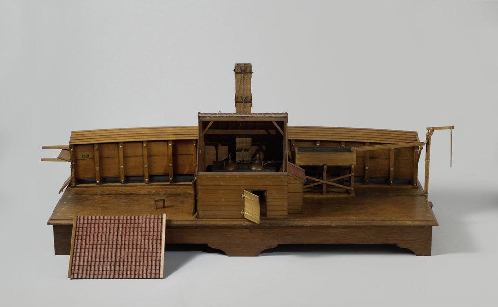 Detail of Model of a kiln with a boiler house by Anonymous