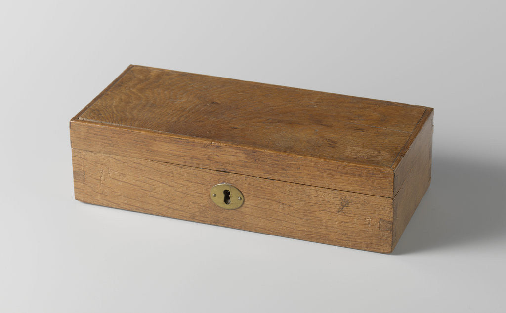 Detail of Small chest made of wood from Jan van Speyk's gunboat by J. H. Cuperus