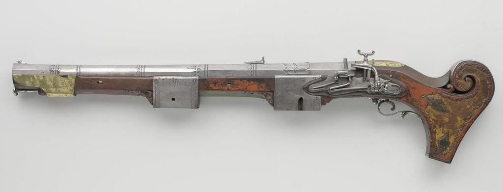 Detail of Two portable cannons (jingals) by Anonymous