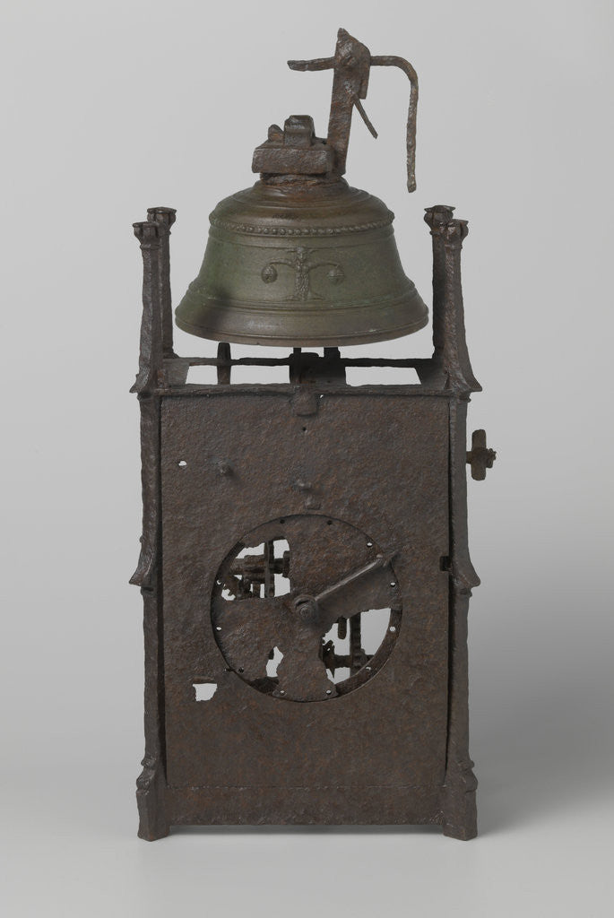 Detail of Clock and gunpowder horn by Anonymous