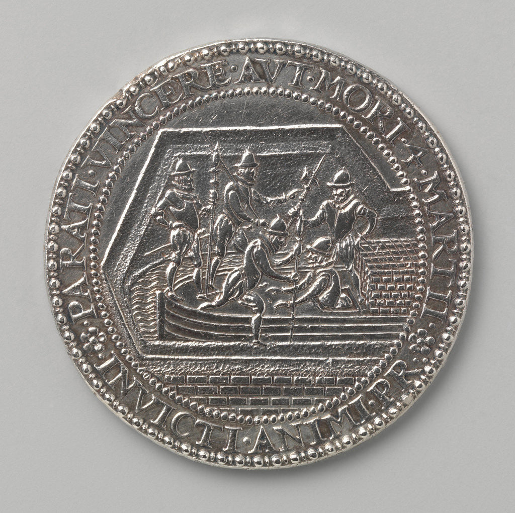 Detail of Taking Breda with the aid of the Turfschip, penny donated to the conquerors of the city, The Netherlands by Anonymous