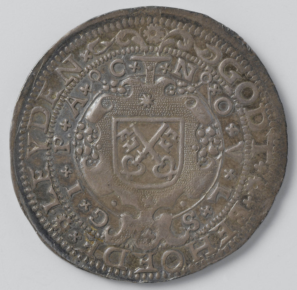 Detail of Twenty-eight pence, siege of Leiden, emergency coin made of silver from churches and monasteries by Anonymous
