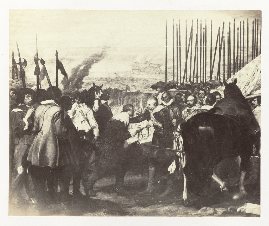 Detail of Photo Reproduction of painting from Museum of Isabella II Velazques, the Surrender of Breda by Anonymous