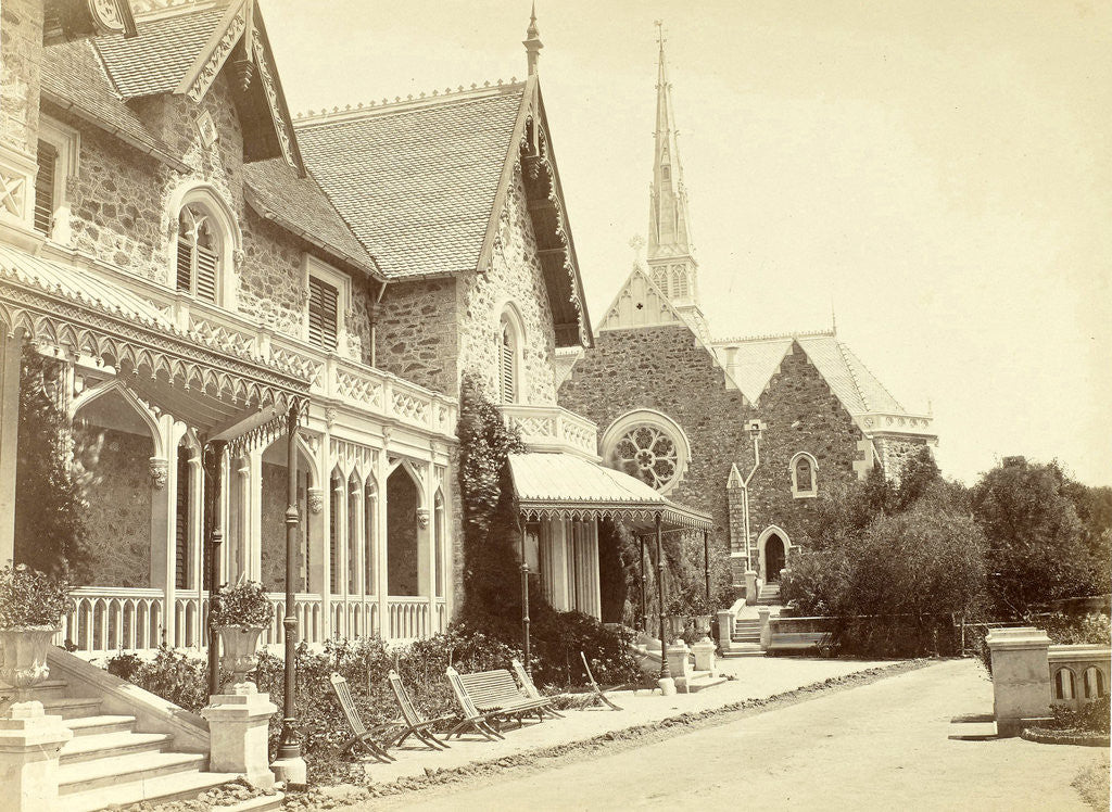 Detail of France, neo-Gothic house by A. Davanne & Aleo