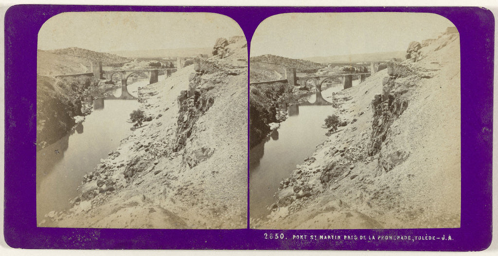 Detail of Pont St. Martin taken from the Promenade, Toledo Spain by Jean Montaigue Andrieu