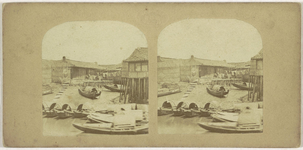 Detail of Boats in the bay of Hou-Tschou, China by LG Frères et Cie