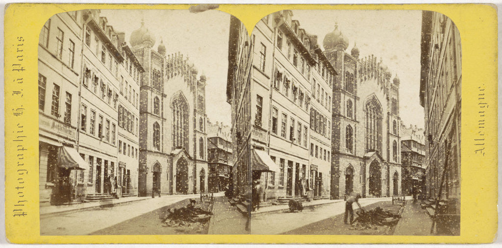 Detail of Frankfurt-am-Main, The Synagogue Germany by Hippolyte Jouvin