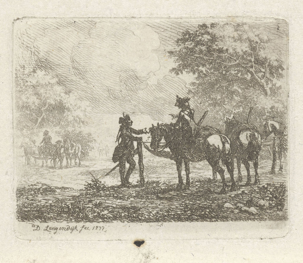 Detail of Soldiers in the forest by Dirk Langendijk