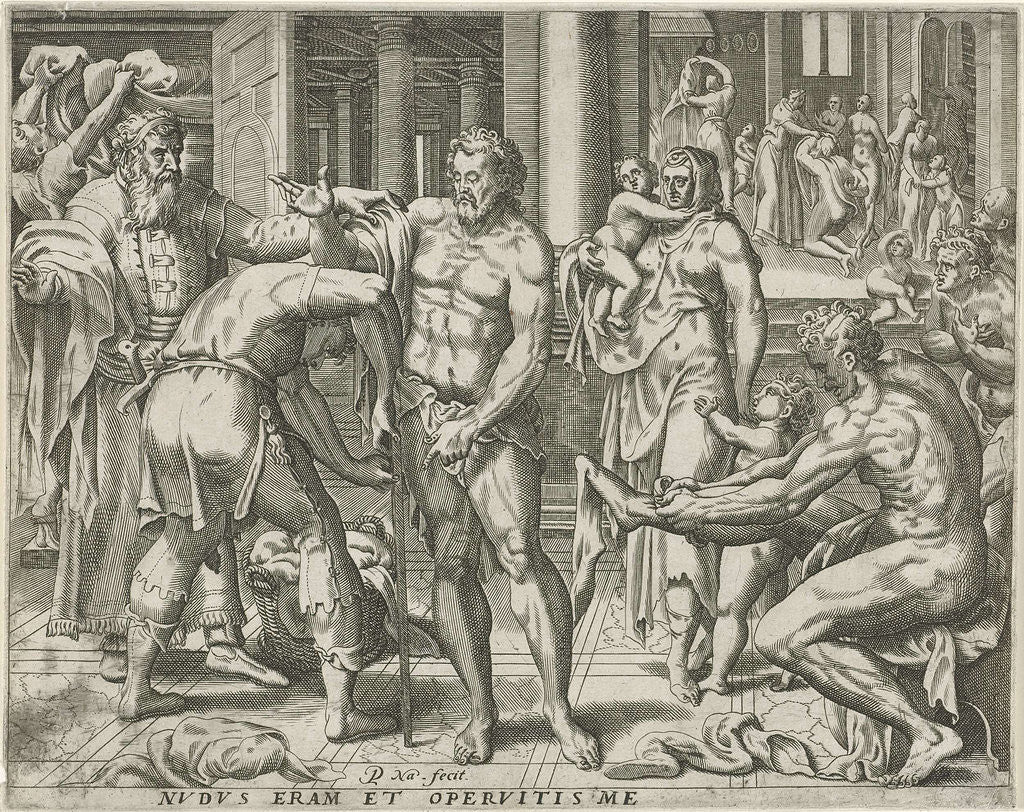 Detail of Dress the naked by Gerard P. Groenning