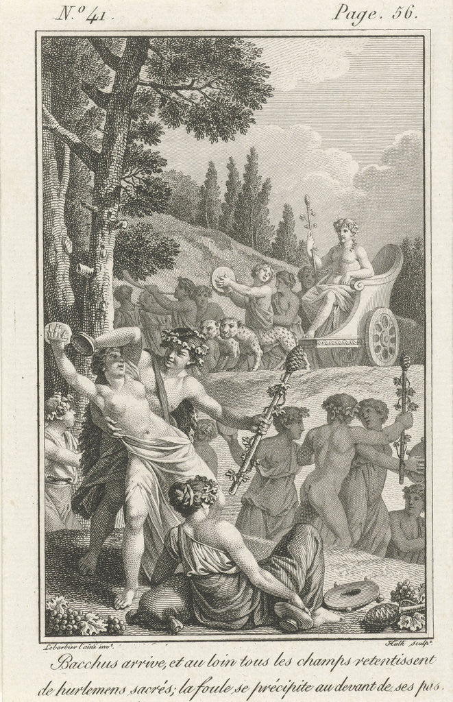 Detail of The arrival of Bacchus by Abraham Jacobsz. Hulk