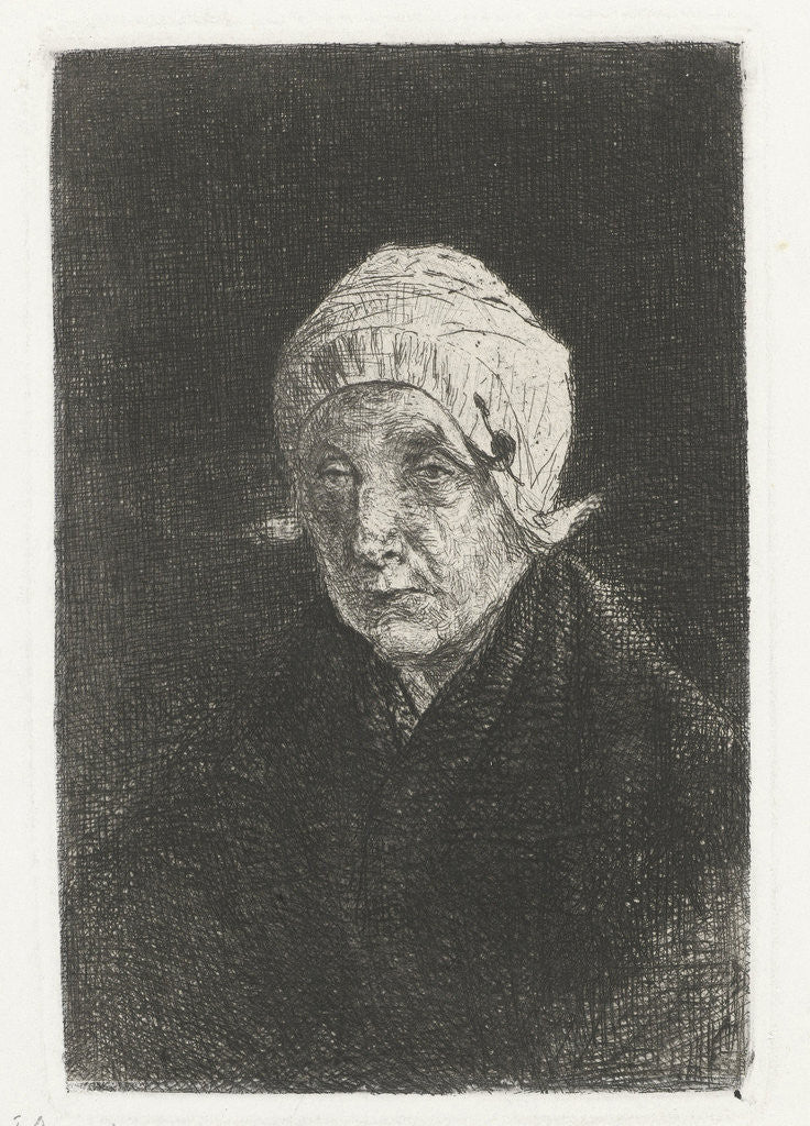 Detail of Old woman from Katwijk The Netherlands by Jozef Israëls